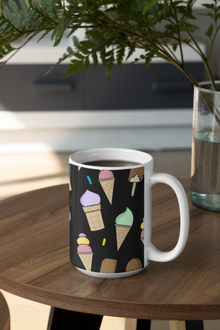 Ice Cream White glossy mug