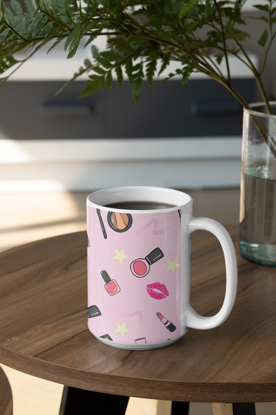 Makeup White glossy mug