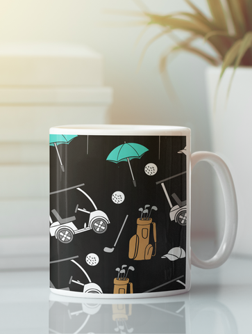 Golf White glossy mug