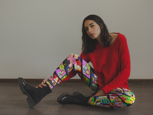 Pop Art Yoga Leggings - Seasonally Gifted 