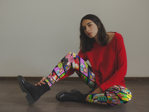 Pop Art Yoga Leggings - Seasonally Gifted 