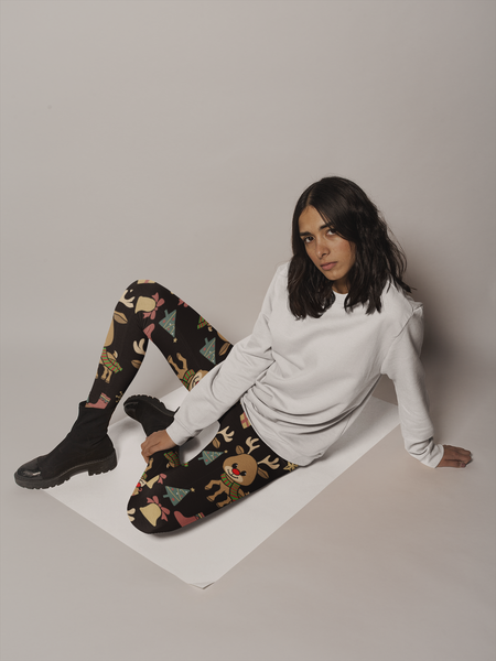 Reindeer Yoga Leggings - Seasonally Gifted 