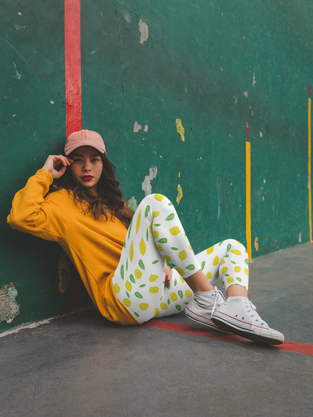 Lemon Yoga Leggings - Seasonally Gifted 