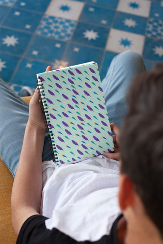 Feather Spiral notebook