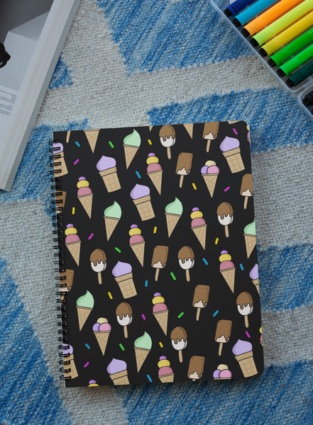 Ice cream Spiral notebook
