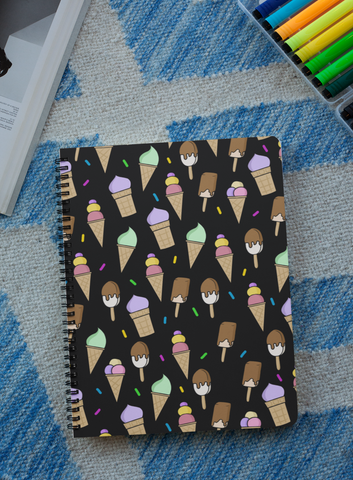 Ice cream Spiral notebook