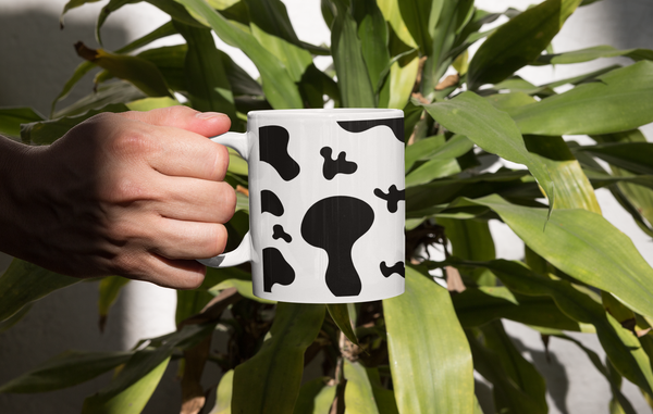 Cow White glossy mug