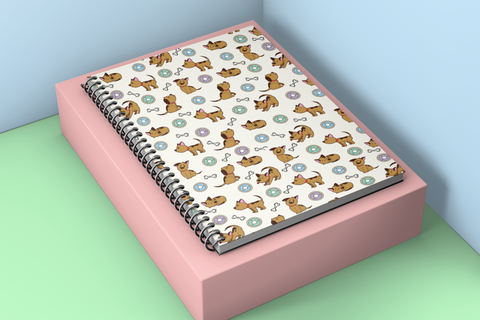 Dog and Donut Spiral notebook