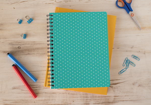 Polka dot Spiral notebook