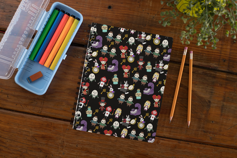 Alice in Wonderland Spiral notebook