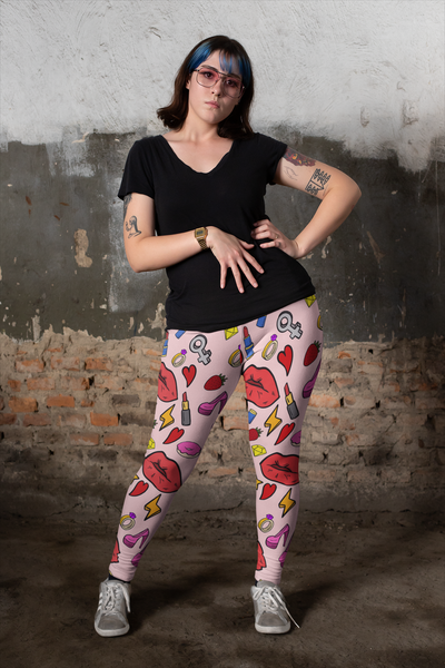 Girl Power Yoga Leggings - Seasonally Gifted 