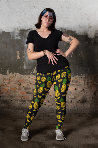 Pineapple Yoga Leggings - Seasonally Gifted 