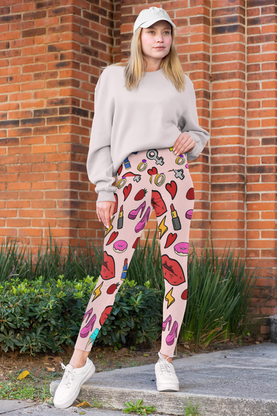 Girl Power Yoga Leggings - Seasonally Gifted 