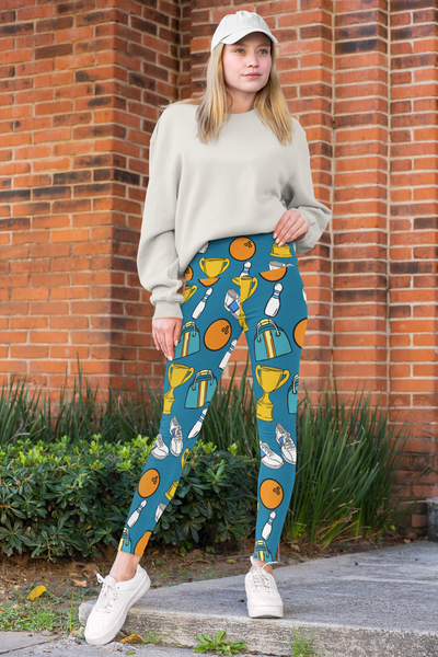 Bowling Yoga Leggings - Seasonally Gifted 