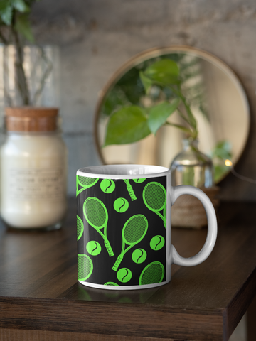 Tennis White glossy mug