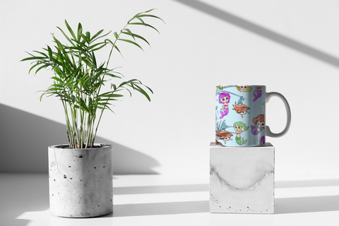 Mermaid White glossy mug