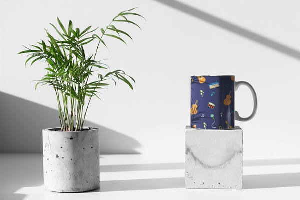 Music White glossy mug