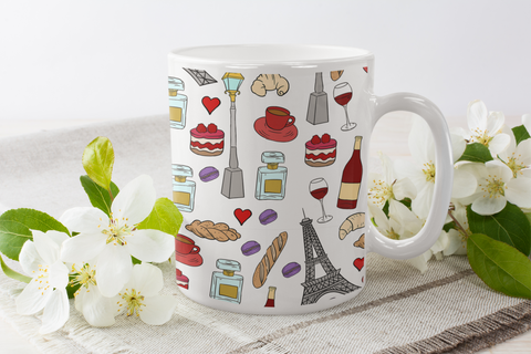 Paris 1 White glossy mug