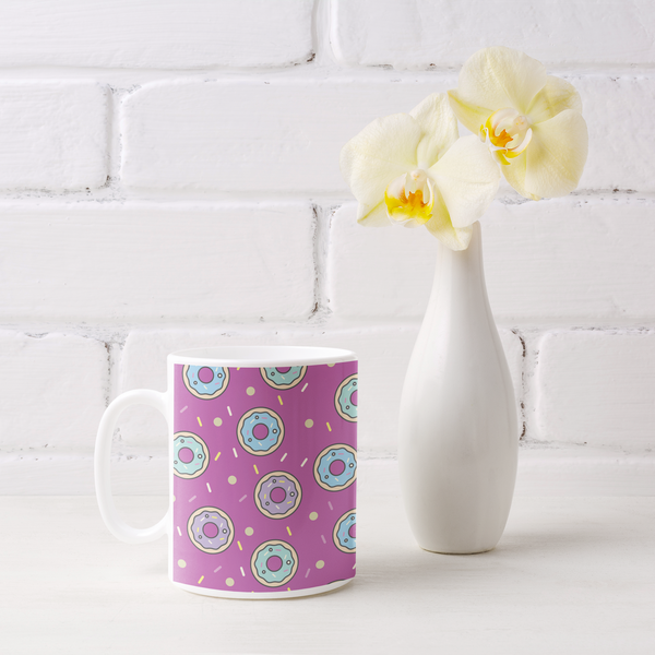 Donut White glossy mug