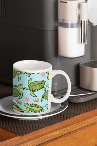 Turtle White glossy mug