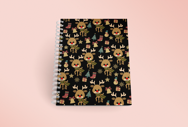 Reindeer Spiral notebook