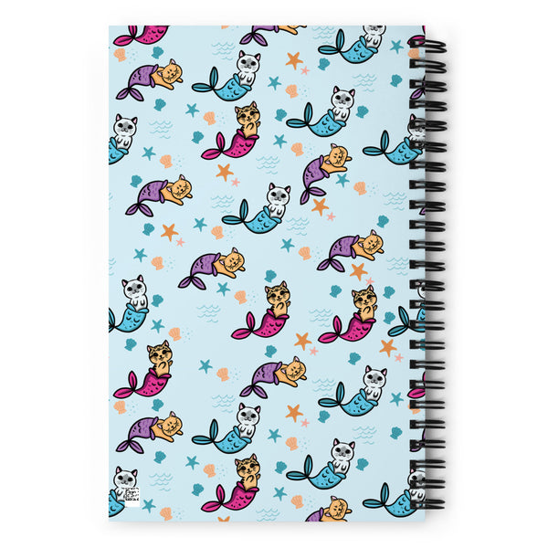 Cat Mermaid Spiral notebook