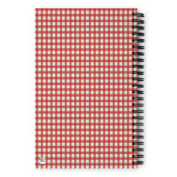 Checkered Spiral notebook