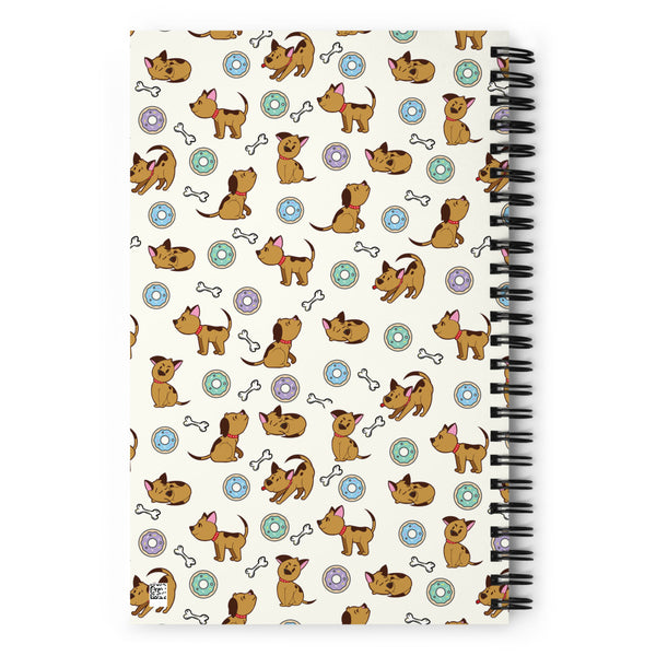 Dog and Donut Spiral notebook