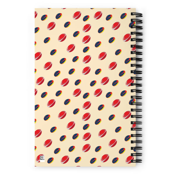 Rugby Spiral notebook