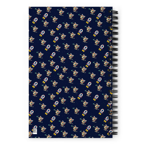 Cat Space Spiral notebook