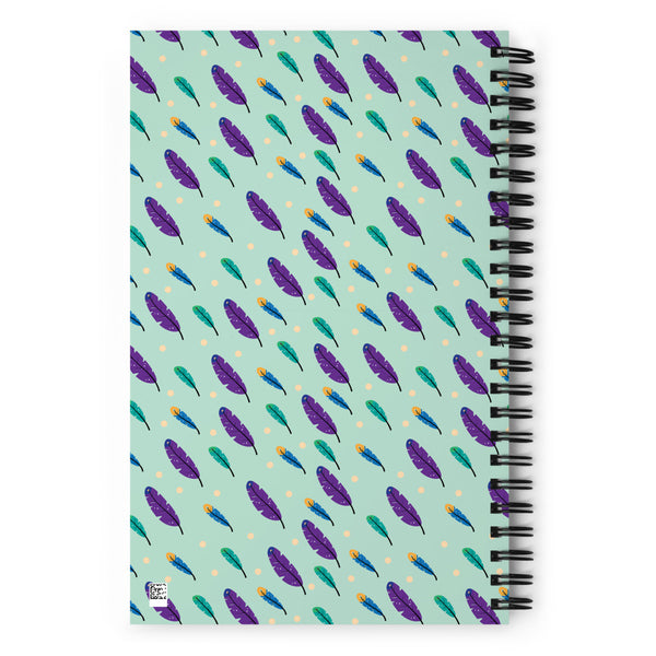 Feather Spiral notebook