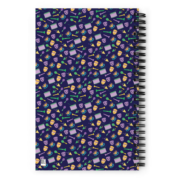 Mardis gras Spiral notebook