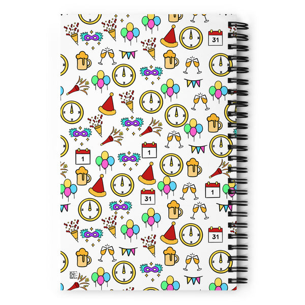 New Years Spiral notebook