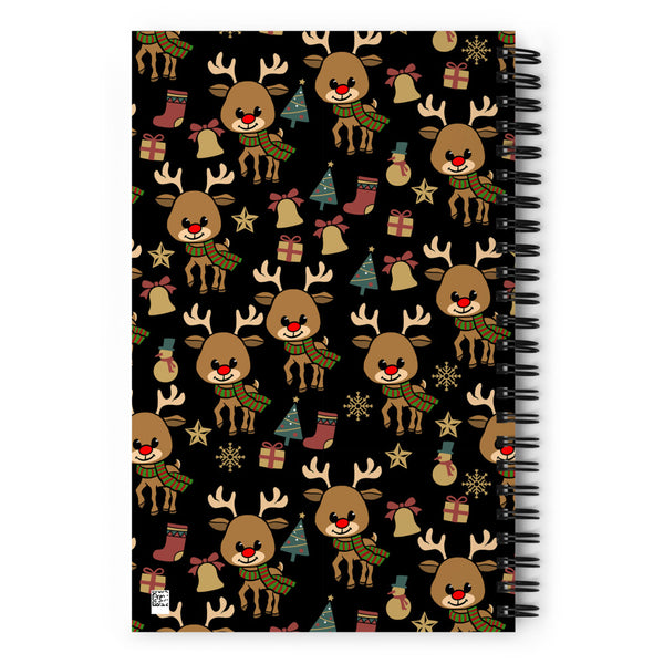 Reindeer Spiral notebook