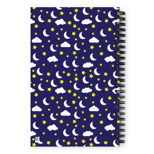 Star and Moon Spiral notebook