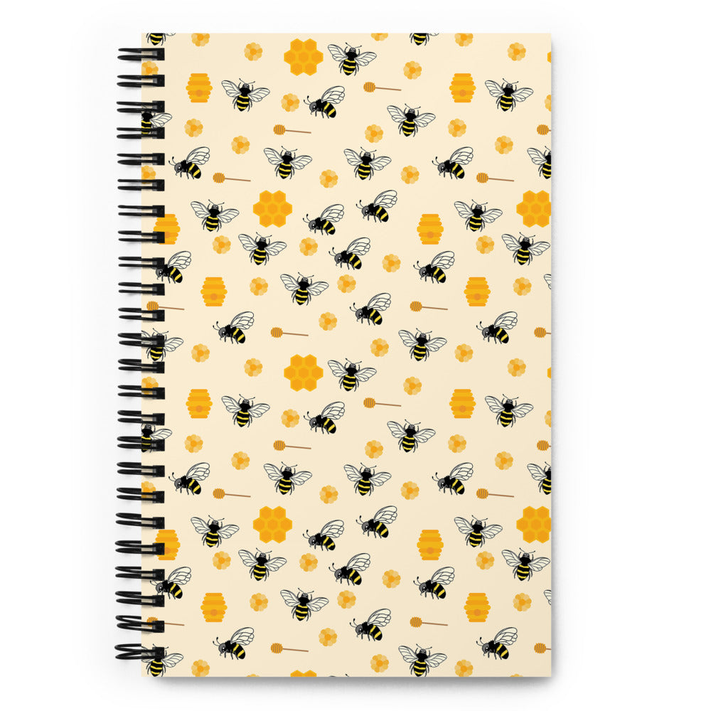 Bee Spiral notebook