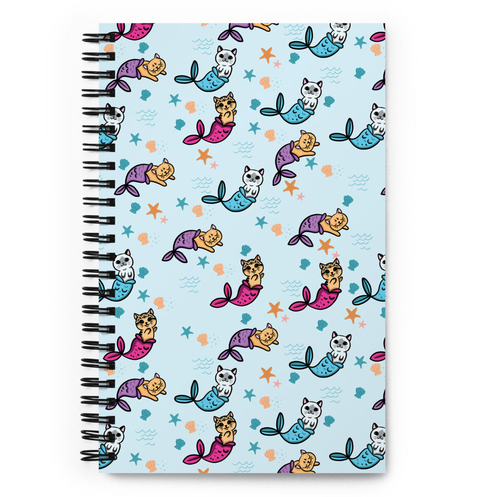 Cat Mermaid Spiral notebook