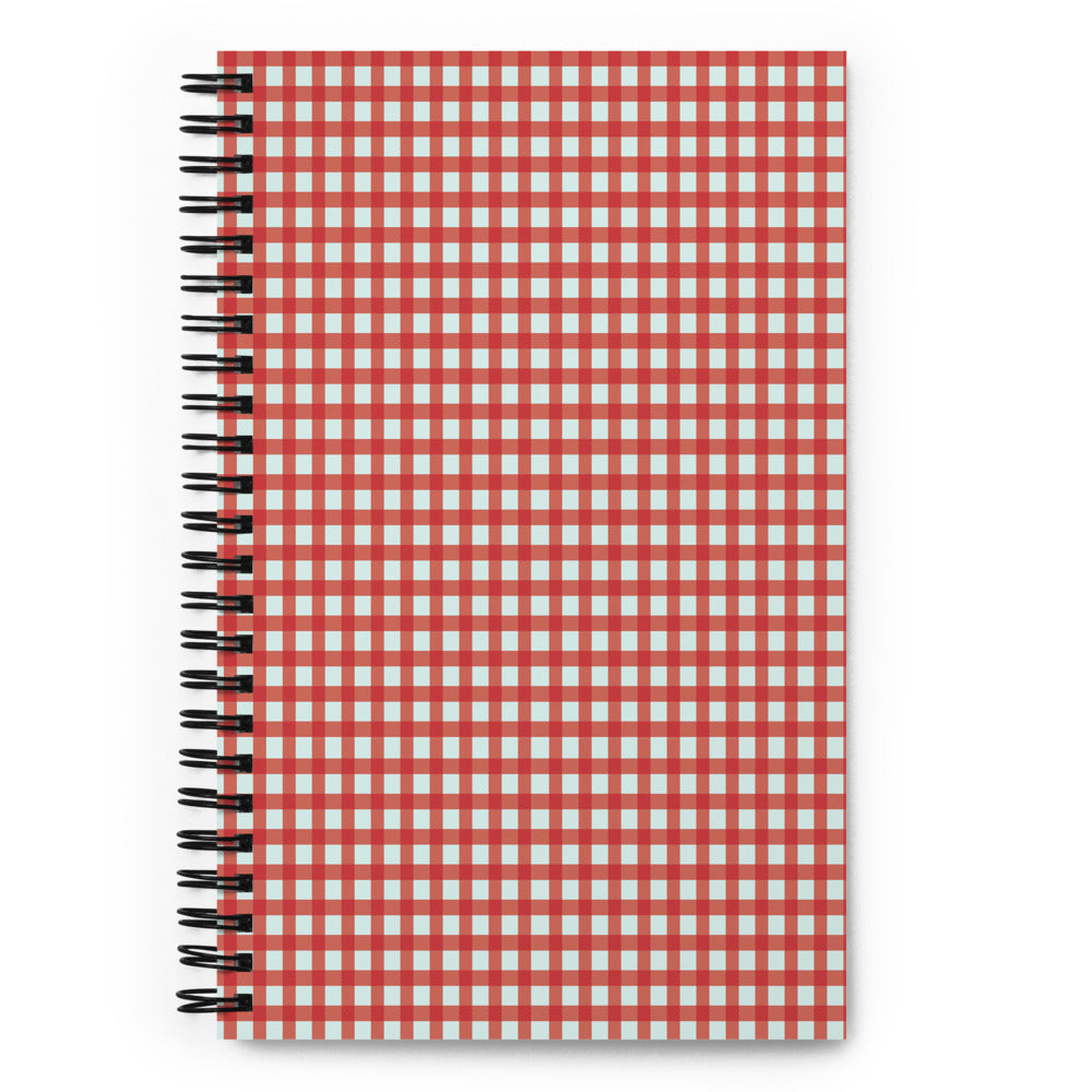 Checkered Spiral notebook