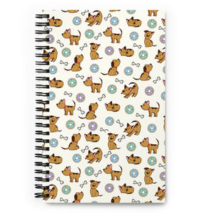 Dog and Donut Spiral notebook