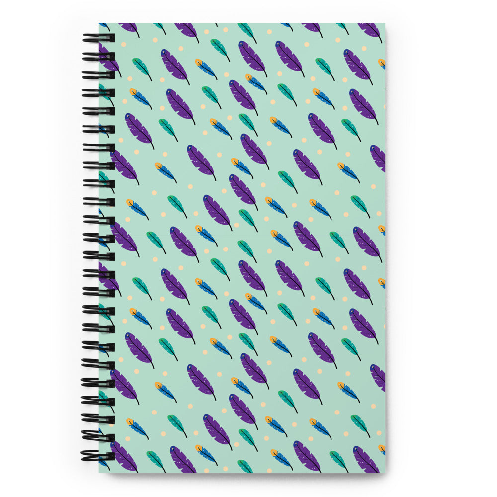 Feather Spiral notebook