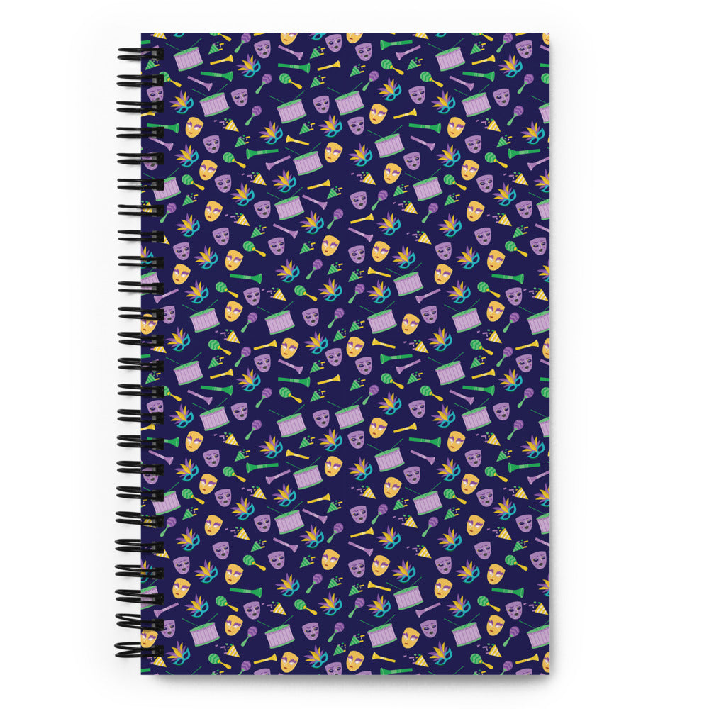 Mardis gras Spiral notebook