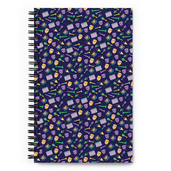 Mardis gras Spiral notebook