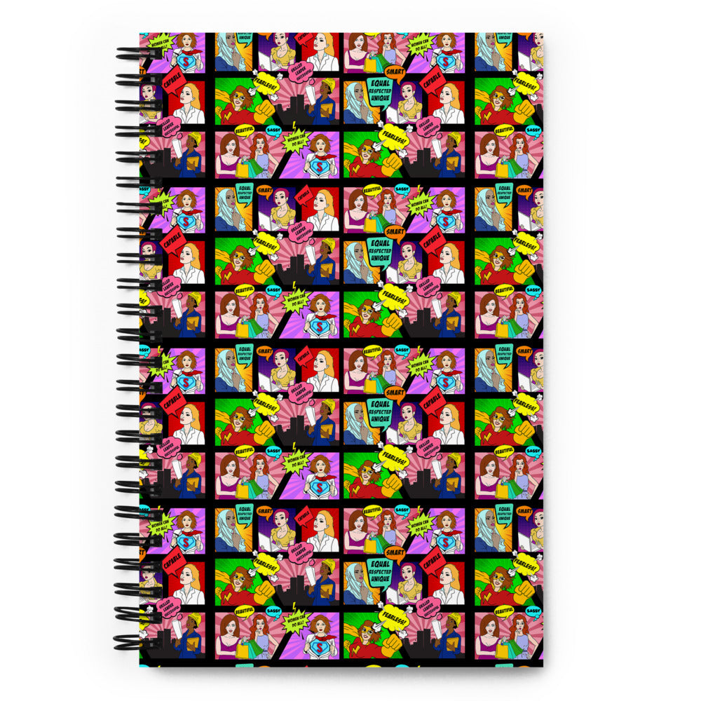 Pop art women Spiral notebook