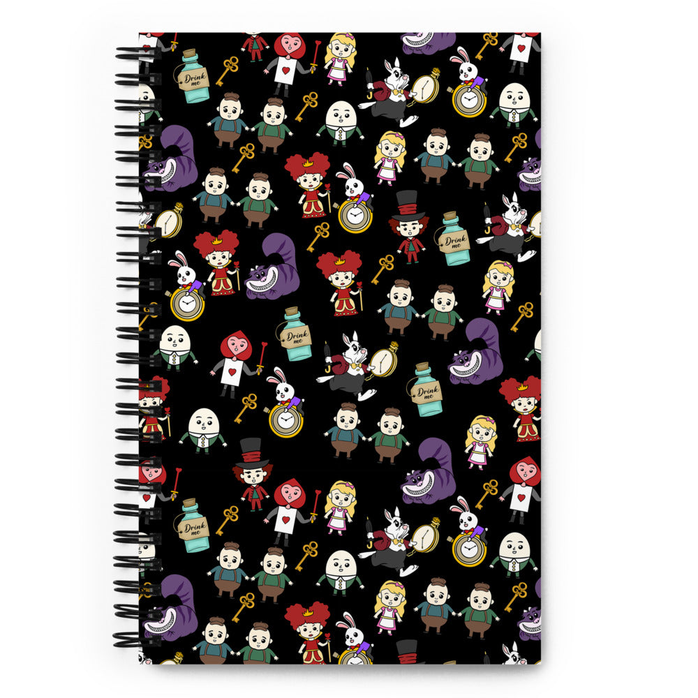 Alice in Wonderland Spiral notebook