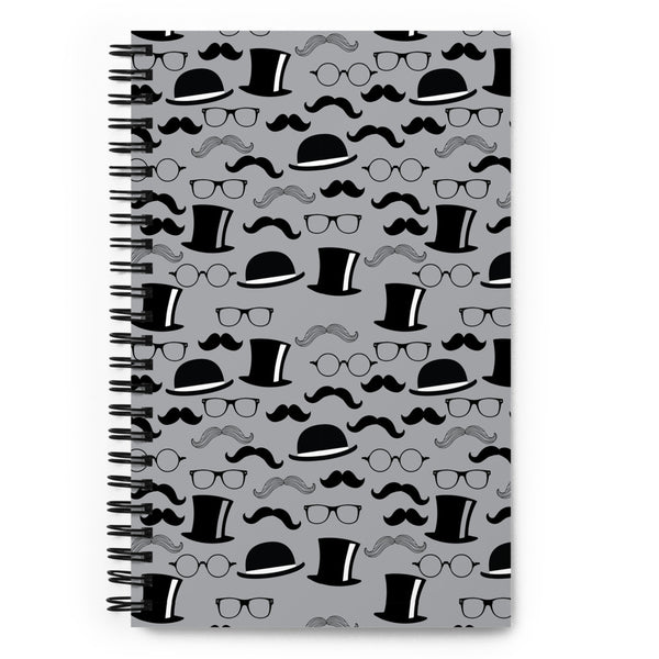 Mustache Spiral notebook