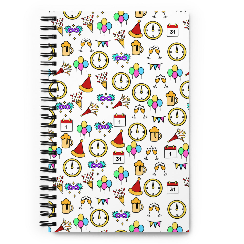 New Years Spiral notebook