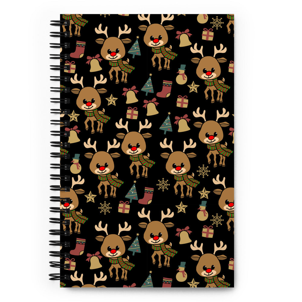 Reindeer Spiral notebook