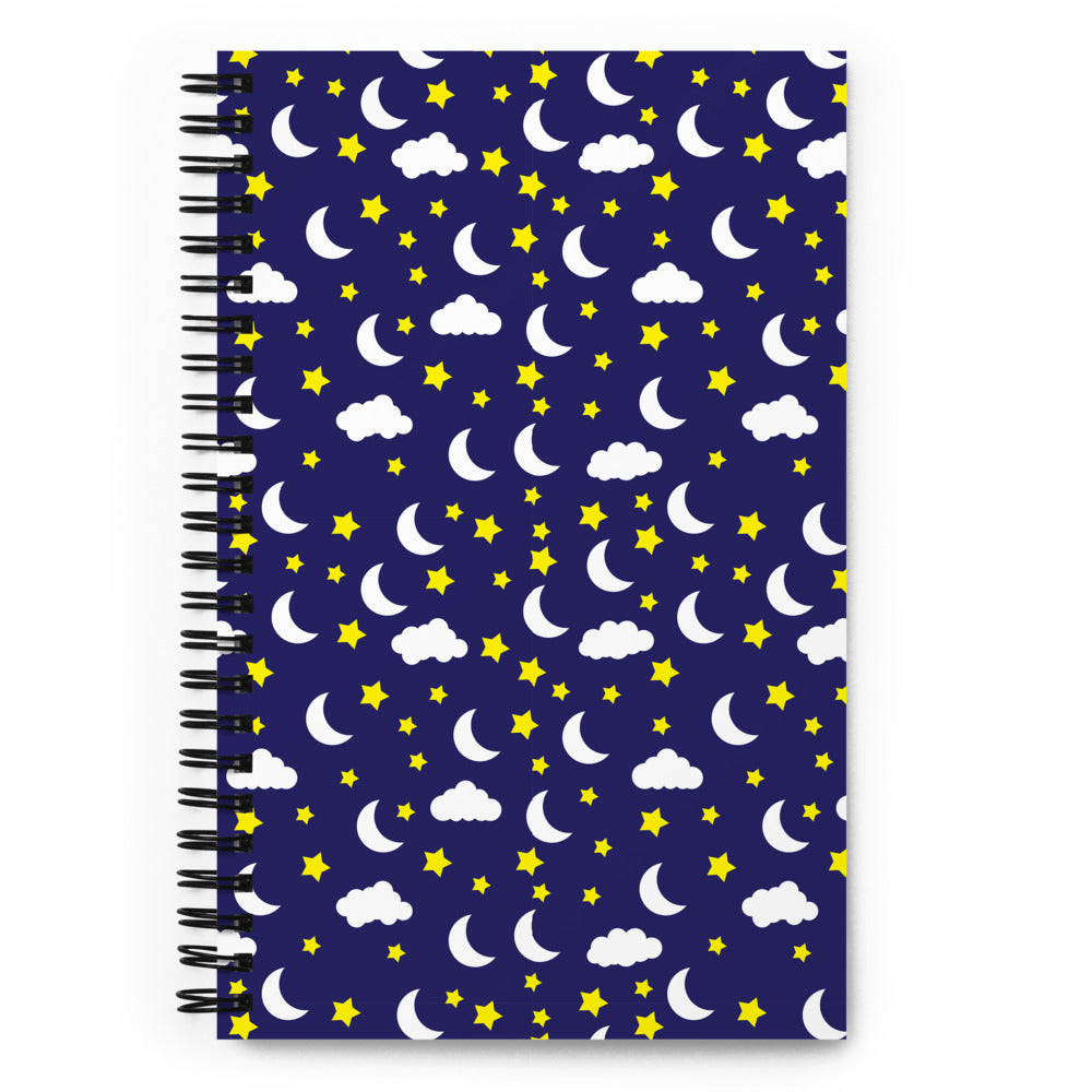Star and Moon Spiral notebook