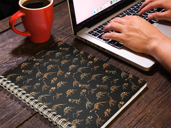 Dinosaur Skeleton Spiral notebook