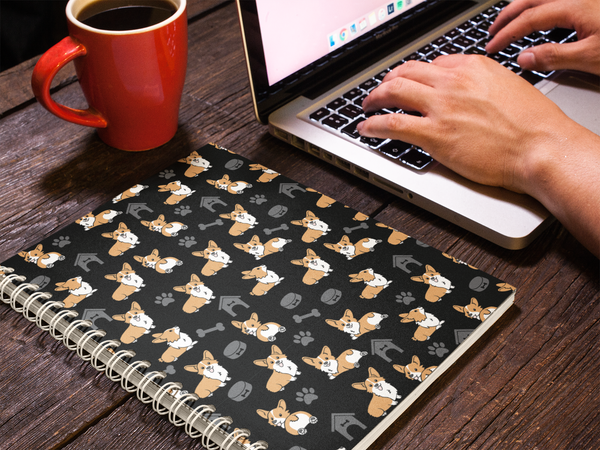 Corgi Spiral notebook